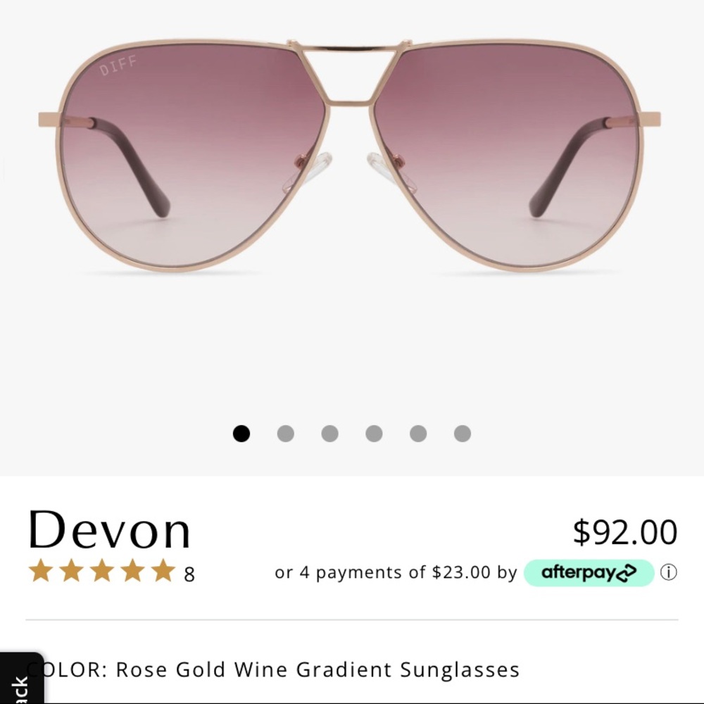 Diff eyewear. Style: Devon.